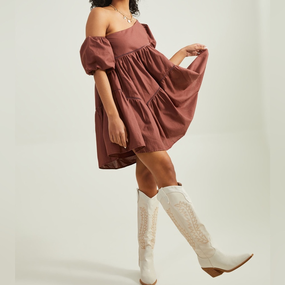Altar’d State Hannah Off The Shoulder Dress Small